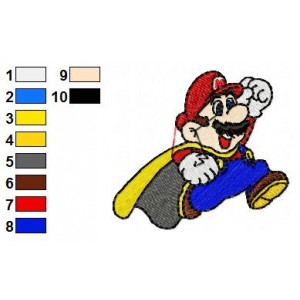 Super Mario Embroidery Design